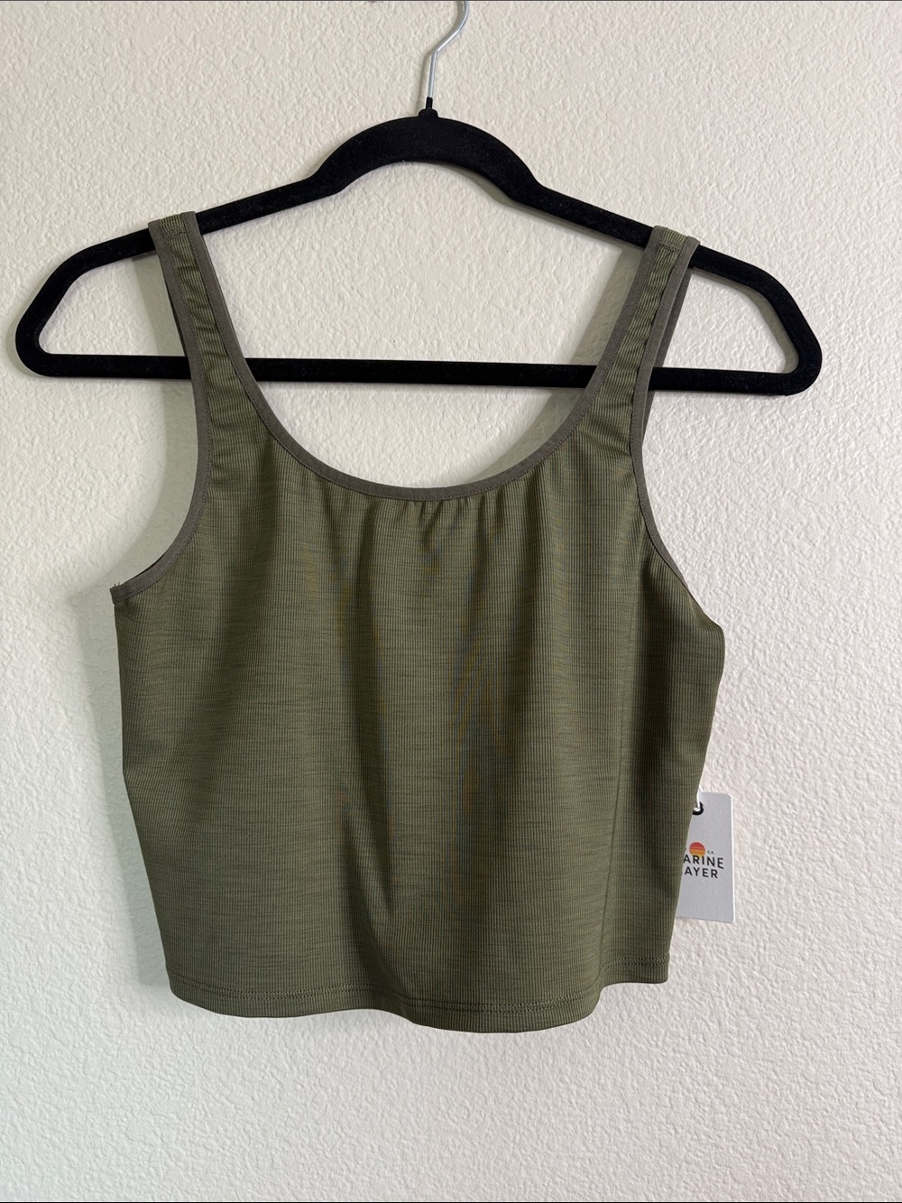 Marine Layer Olive Green Square Neck Tank NwT small